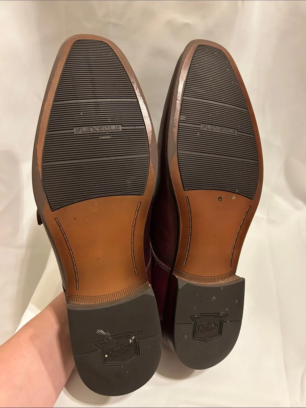 Florsheim Postino Double Monk Strap  Dress Shoes Burgundy Brown Leather 10.5